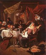 Jan Steen The Dissolute Household oil painting